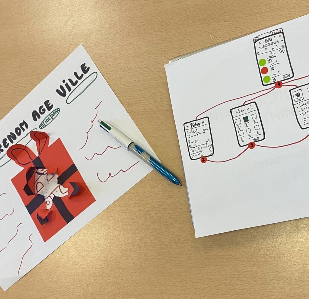 Exemple de prototype réalisé pendant la formation Prototypage & Test