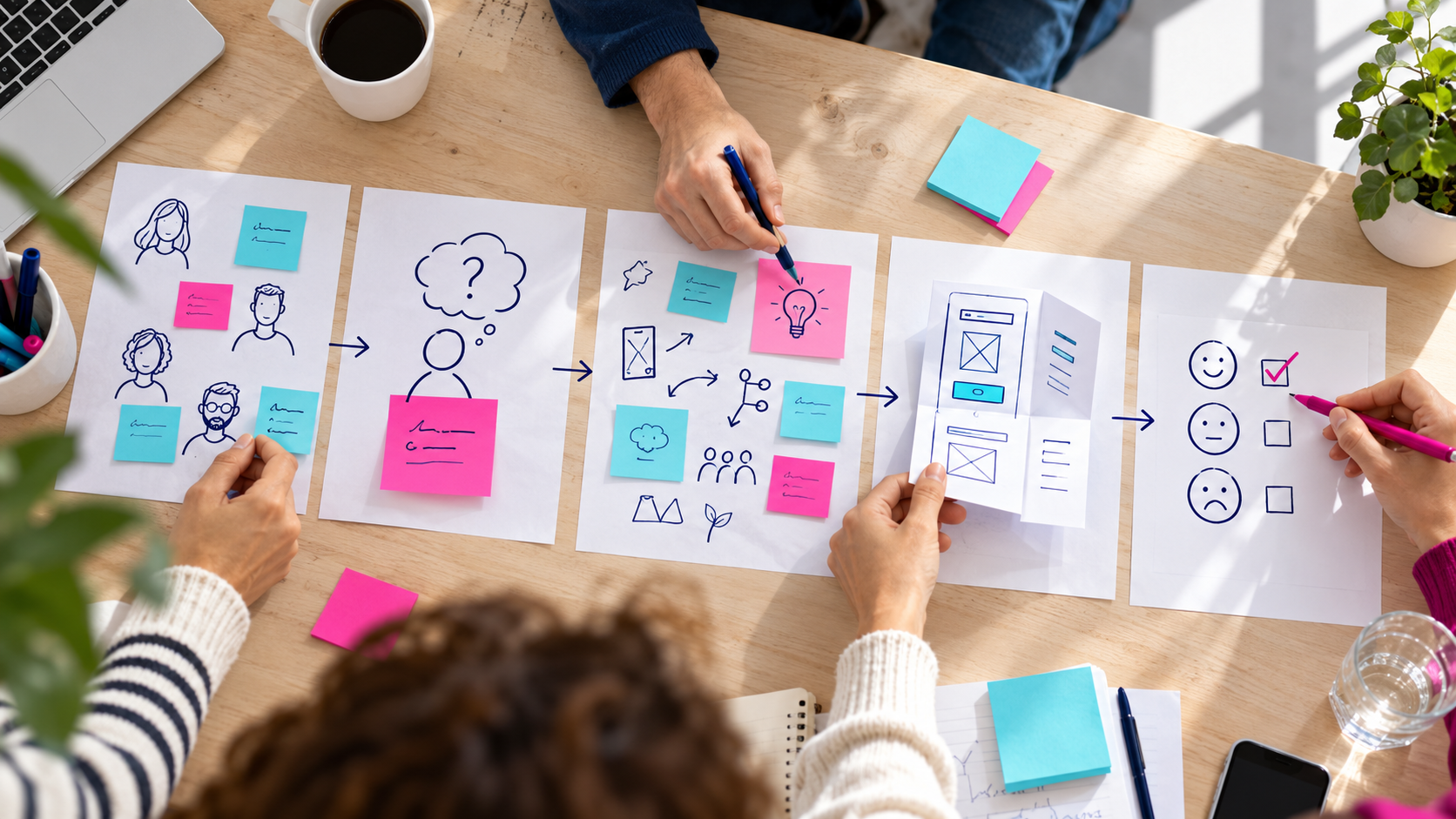 Les 5 étapes du Design Thinking expliquées simplement